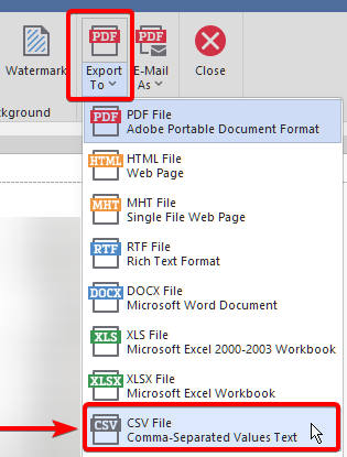 Raminian export options